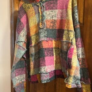 BiBi Pink and Yellow Cowl Neck Sweater